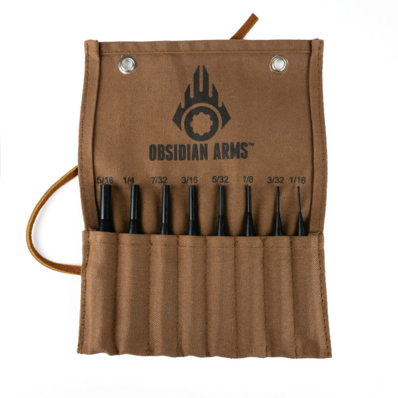 Complete AR15 Armorer's Punch Set, 12piece Obsidian Arms